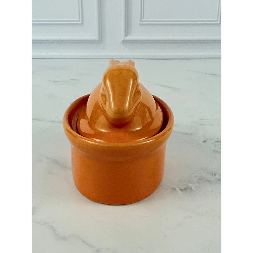 VTG BIA Orange Bunny Rabbit Ramekin 